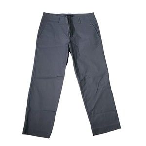 Jarbo Charcoal Gray Italian Brushed Cotton Sateen Straight Leg Crop Pants Sz 4